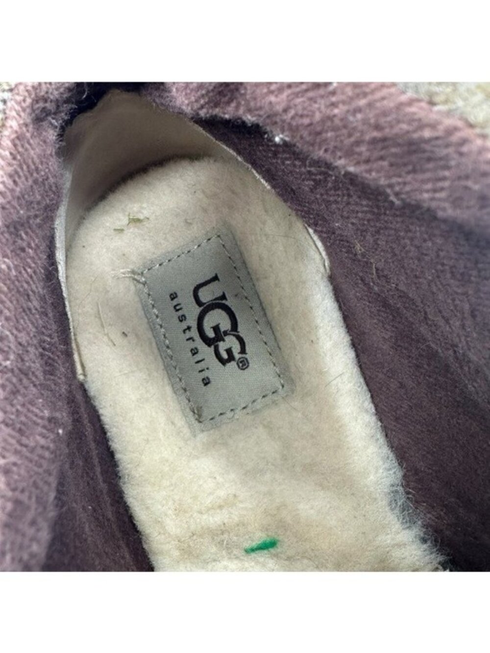 UGG Orin Kids Size 3 Ankle Boots Wool Brown Leather Wool Cuff Lace Up 1008001K - Picture 7 of 9